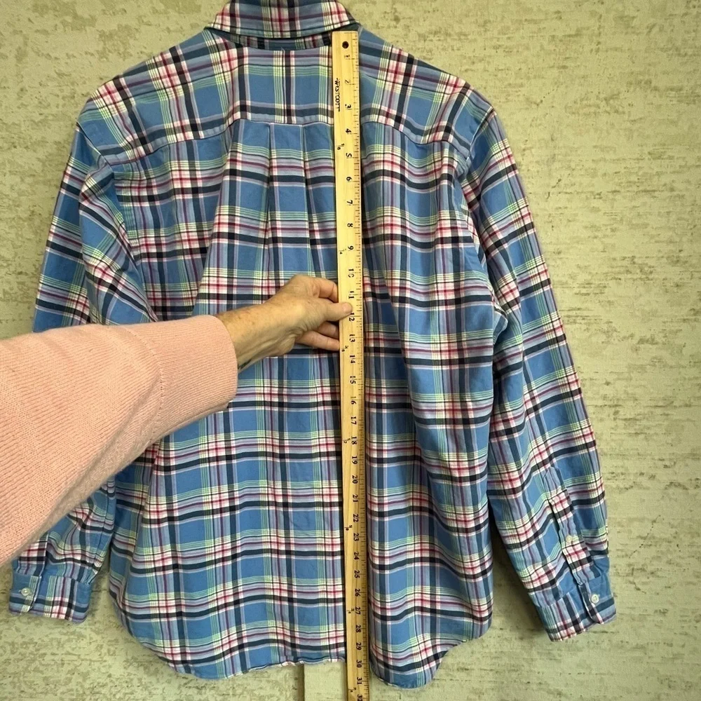 Ralph Lauren Mens Plaid Button Down Shirt Sz L Classic Fit Pastel Easter Summer - Picture 13 of 15